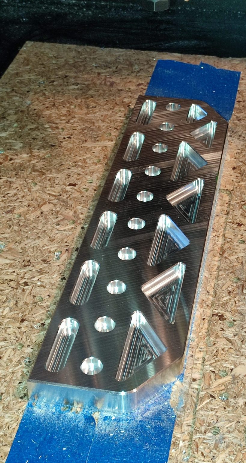 CNC machined aluminum part