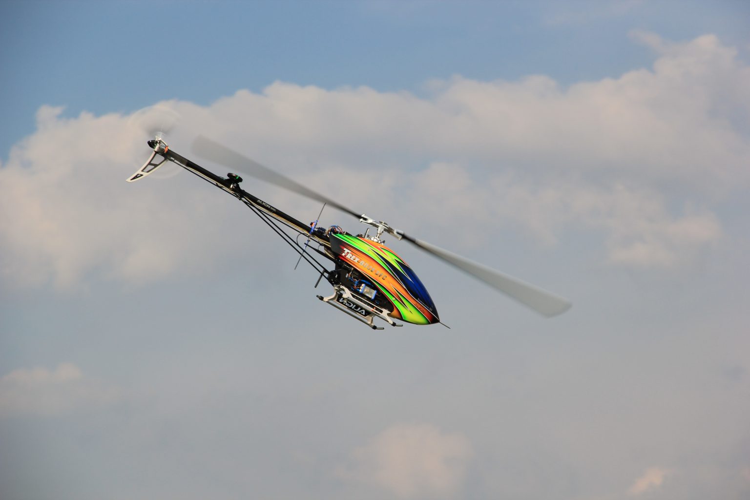 fully autonomous UAV helicopter in flight;